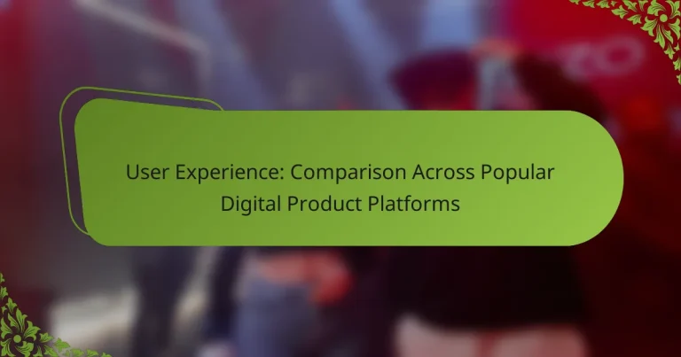 User Experience: Comparison Across Popular Digital Product Platforms