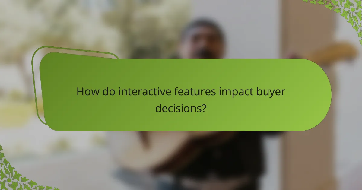 How do interactive features impact buyer decisions?